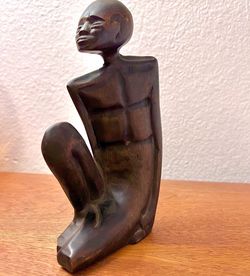 African Ebony Carved Statuette 