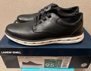 Like New Lands' End Men's Sport Oxford Black Casual Dress Shoes (Men's Size 9.5) - $25