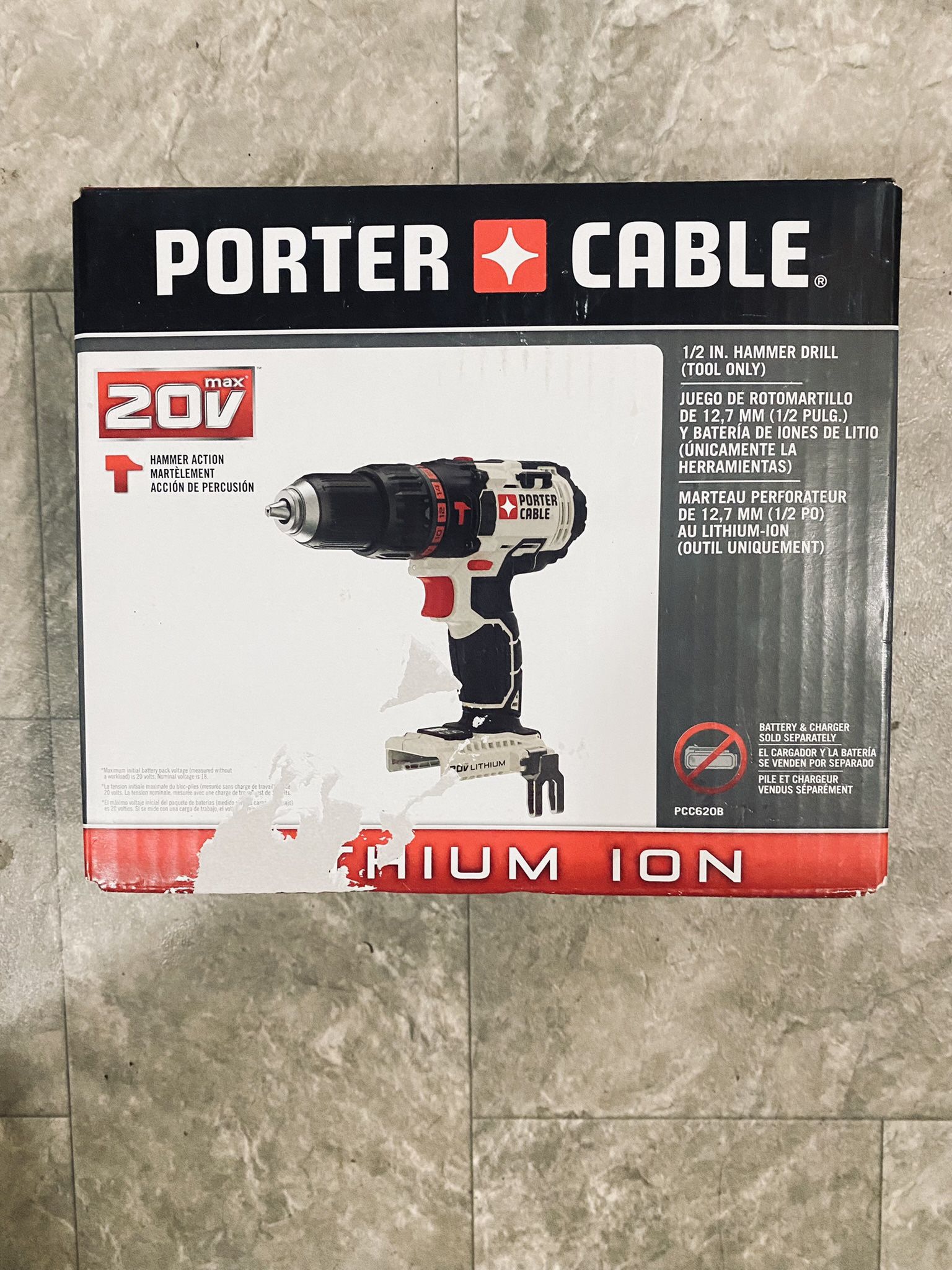 Porter-Cable 20V Max Cordless 1/2-in Hammer Drill Tool Only PCC620B