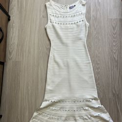 Herve Leger White Dress Size M