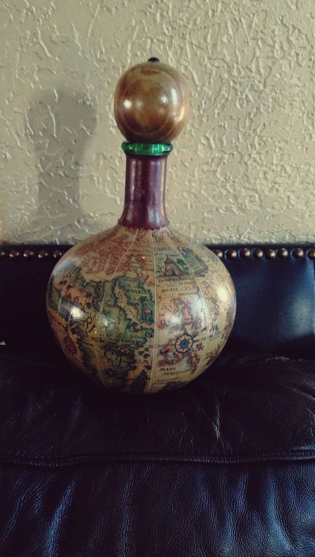 Leather-bound Brandy Bottle