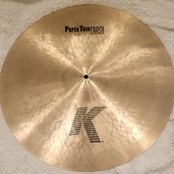 Zildjian K Paper Thin Crash Drum Cymbal 22in