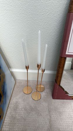 Rose gold candle sticks