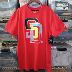 XXL Padres All Star Game 1992 New Era Men's Pastel Red Tee