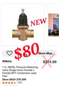 Zurn Wilkins 1” Pressure Reducing Valve NR3XL – New