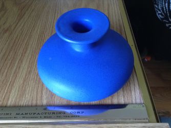 Blue pottery vase
