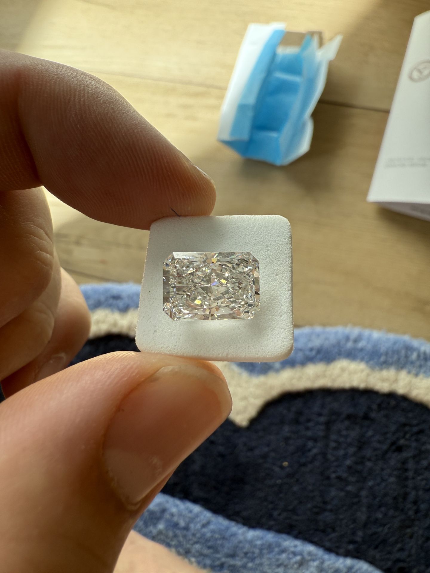 5.10 Carat Radiant Cut Lab Diamond F VS1 IGI Certified