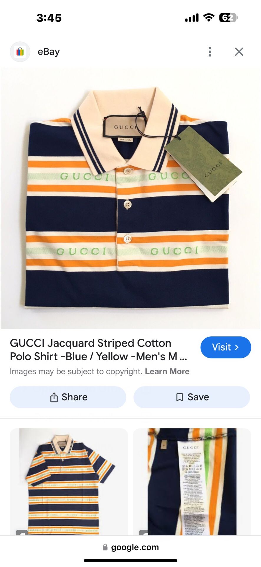 Gucci Jacquard Striped Cotton Polo Shirt