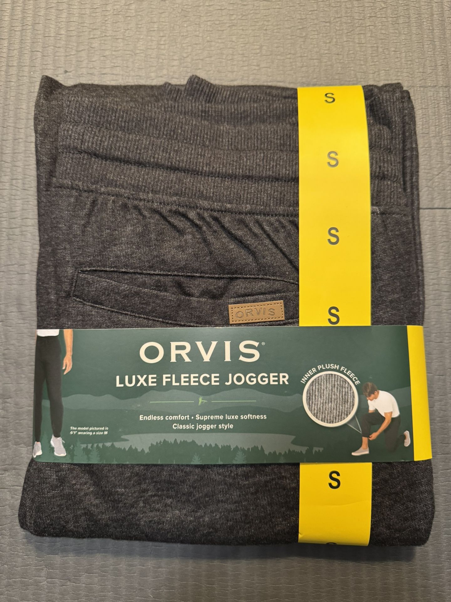 BRAND NEW WITH TAGS NEVER WORN Orvis Fleece Lined Joggers Grey Gray Size US Men’s S Small