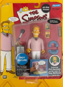 Simpsons Troy McClure Figure – Playmates, Sealed on Card — $20