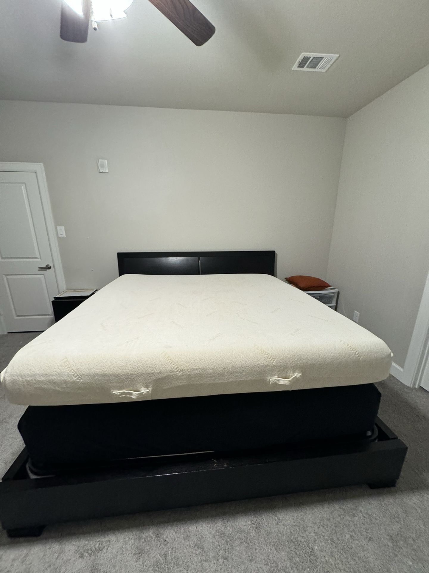 1. BOX SPRINGS WITH CALI KING MATTRESS 2. KING BED