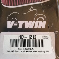 Harley Davidson Sportster K&N Air Filter HD-1212