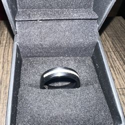 Size 10 Black titanium wedding band