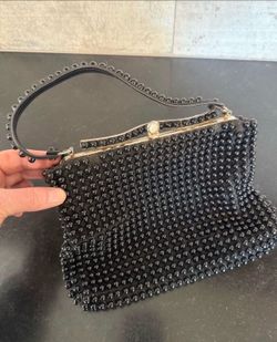 Vintage Black Beaded Purse