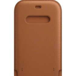 Apple iPhone 12 and 12 Pro Leather Sleeve with MagSafe - Saddle Brown