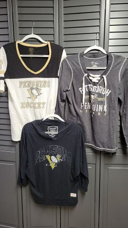 3 Women’s Large Pittsburgh Penguins Shirts