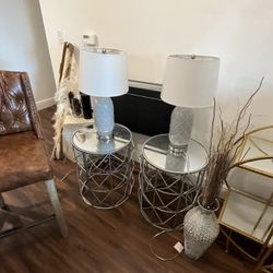 Chairs, Table, Lamps