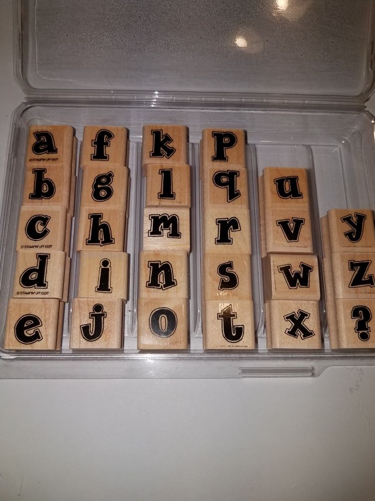Alphabet rubber stamp set