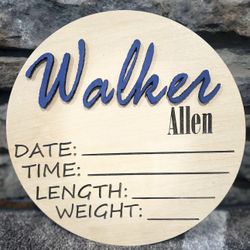 Personalized Baby Stat Sign 