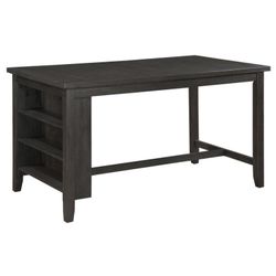 Elvin 66" Counter Dining Table Dark Grey