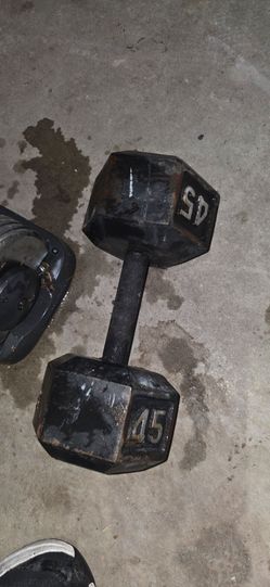 One 45lb dumbell