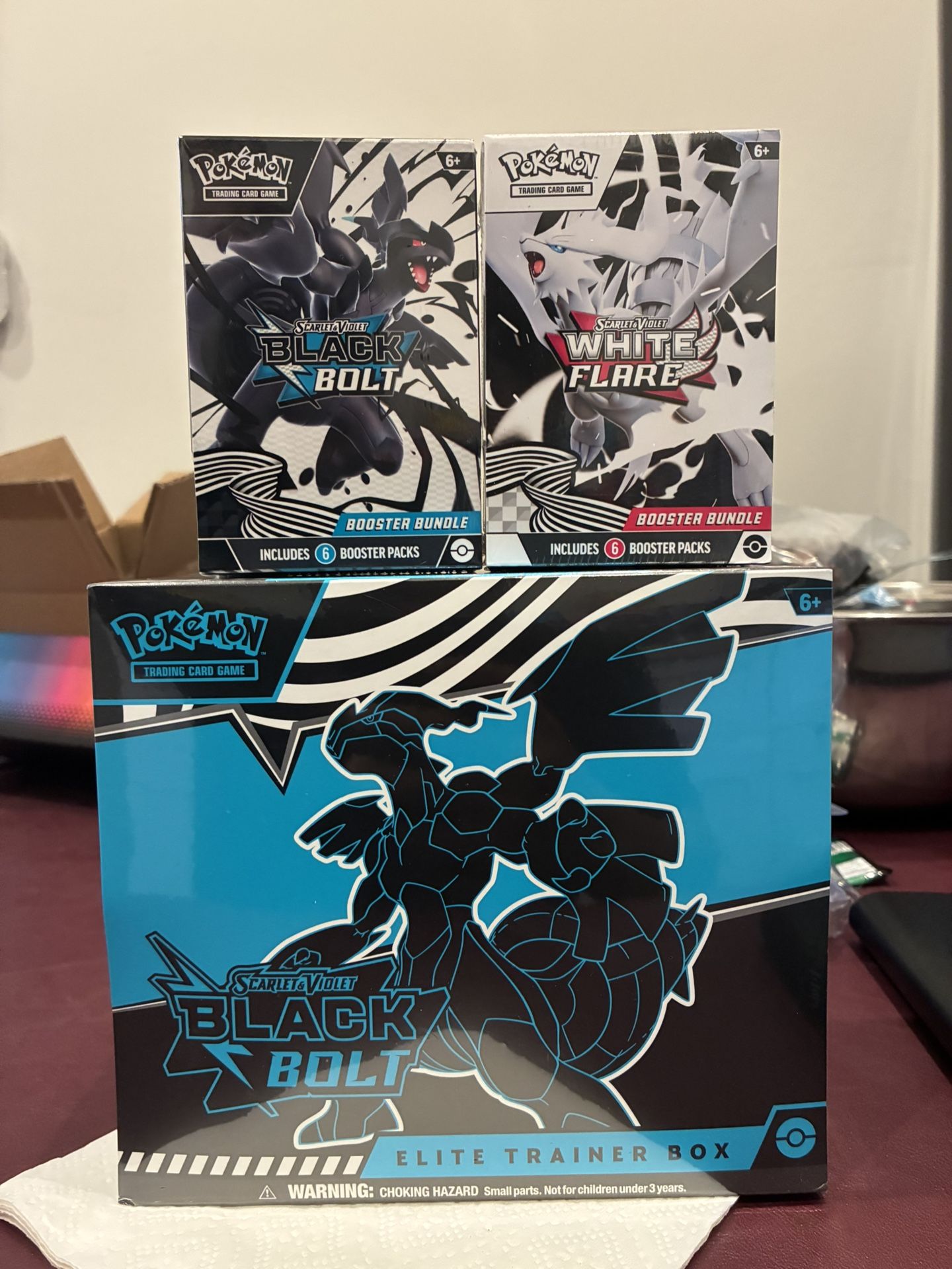Pokemon Black Bolt ETB White Flare Booster Bundles