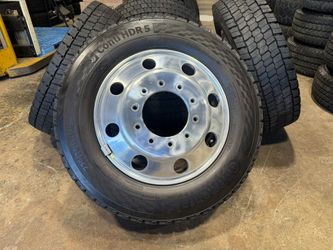 FREE DELIVERY 6X OEM 19.5 2024 Ford F450 F550 Wheels Continental Conti HDR5 225/70R19.5 WITH CAPS