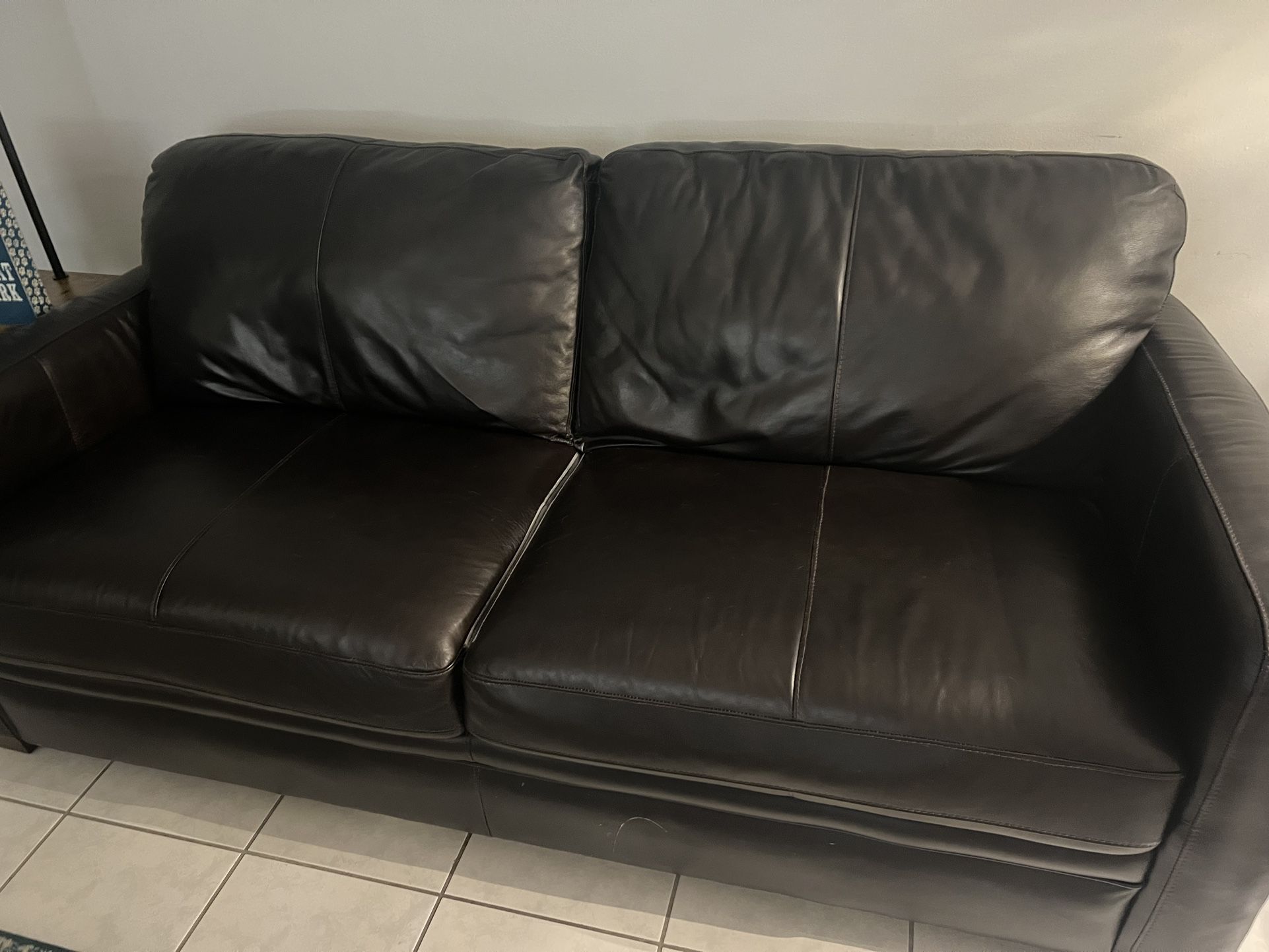 Chocolate Genuine Leather Sofa
