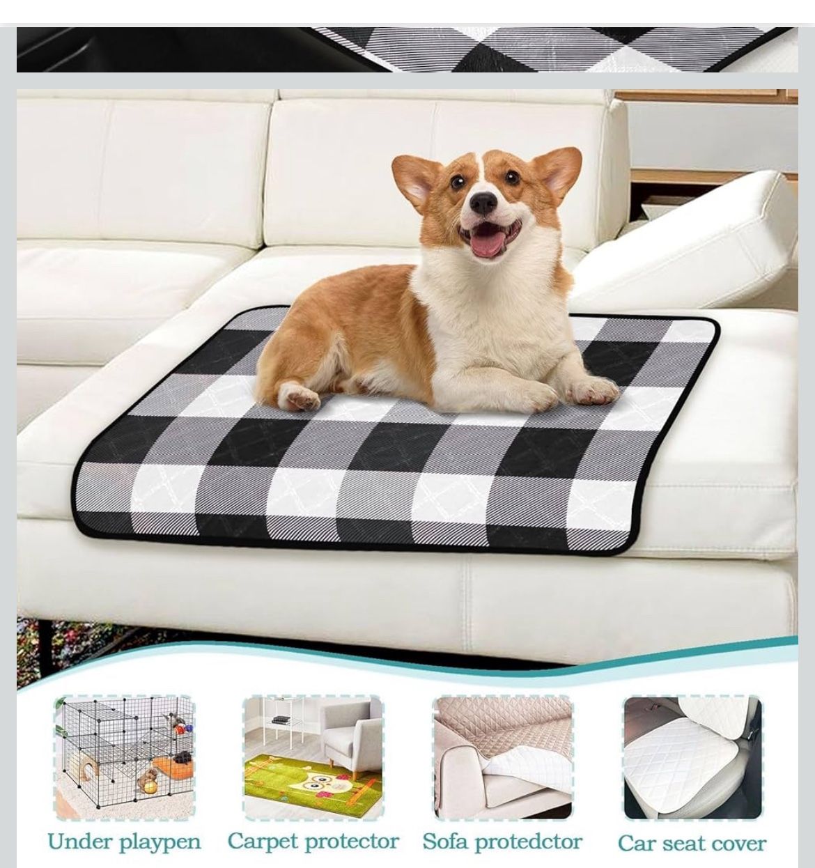 procozy washable pee pads for dogs 72 x 72, dog pee pads extra large, reusable puppy pads super water absorption, rug for dogs easier to dry, wee pads