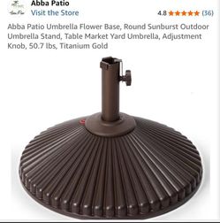 Umbrella Base 50dls