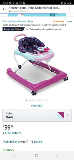 Delta Children First Exploration 2-in-1 Activity Walker, Orbit