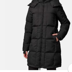 [New] Black XL Quilted Parka Puffer Jacket 
