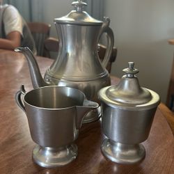 Coffee And Teapot Sugar And Cream Dispensers