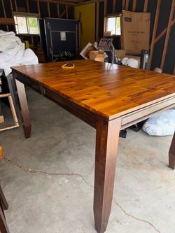 Solid Wood Counter Height Dining Table