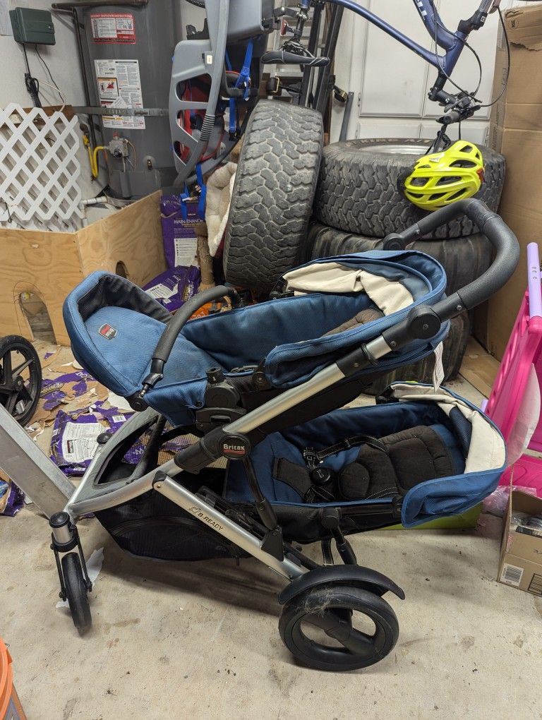 Blue B-Ready Double Stroller