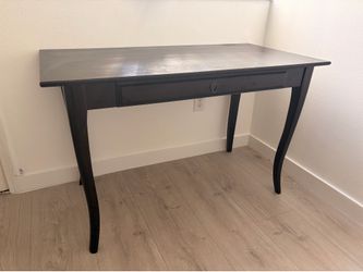 Dark Wood Writing Desk / Console Table with Drawer
