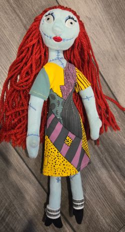 Disney Nightmare Before Christmas Sally Plush Doll 11.5” Red Yarn Hair