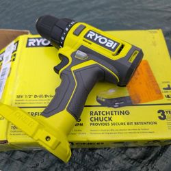 Ryobi 18V 1/2" Drill/ Driver - New Open Box 