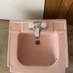 Mid century pink sink