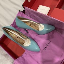 Gucci Elissa Leather Pumps Size EU 38.5 