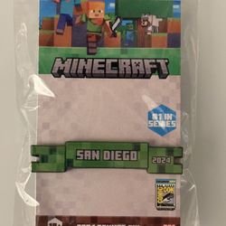 Minecraft x Toddland SDCC 2024 Cómic Con Banner Pin LE 200 Exclusive