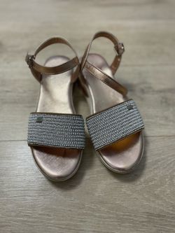 Rose Gold Rhinestone Strap Sandals size 8/12