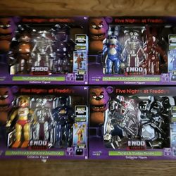 New FNAF Five Nights At Freddys Jazwares Bonnie Freddy Chica Mangle Endo Series 2 set 