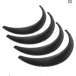 4 paquetes de 35.039 in universales flexibles para guardabarros de coche, kit de cuerpo ancho de poliuretano, arco de rueda delantera y trasera, color