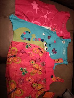 Three girls summer tops -size 4T