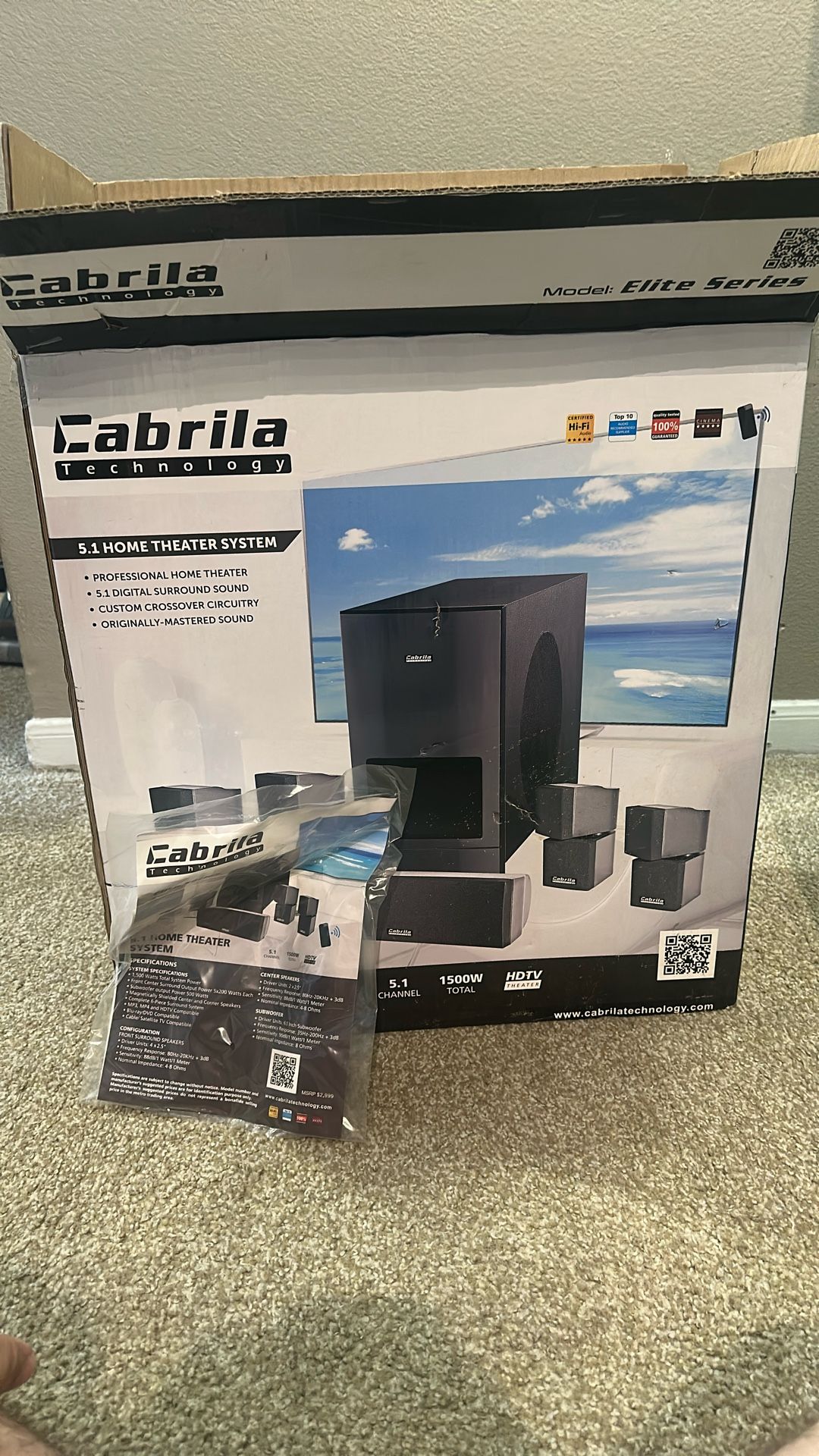 Cabrila Technology 5.1 Home Theater System
