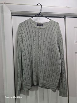Brooks Brothers 100% Mercerized Cotton CableKnit Crewneck Sweater 