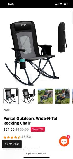 Portal Outdoors Wide-N-Tall Rocking Chair MSP $129