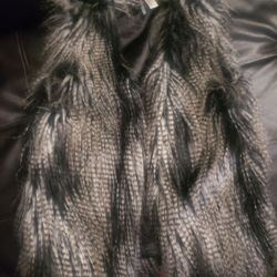 Faux Fur Vest Womens Large