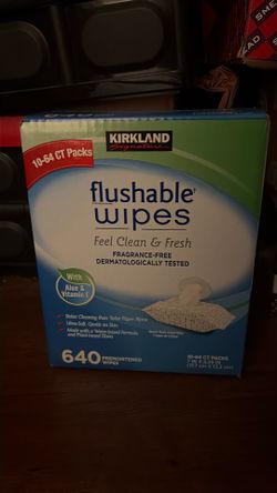 Flushable wipes